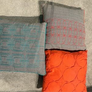 Set of Three Decorative Throw Pillows